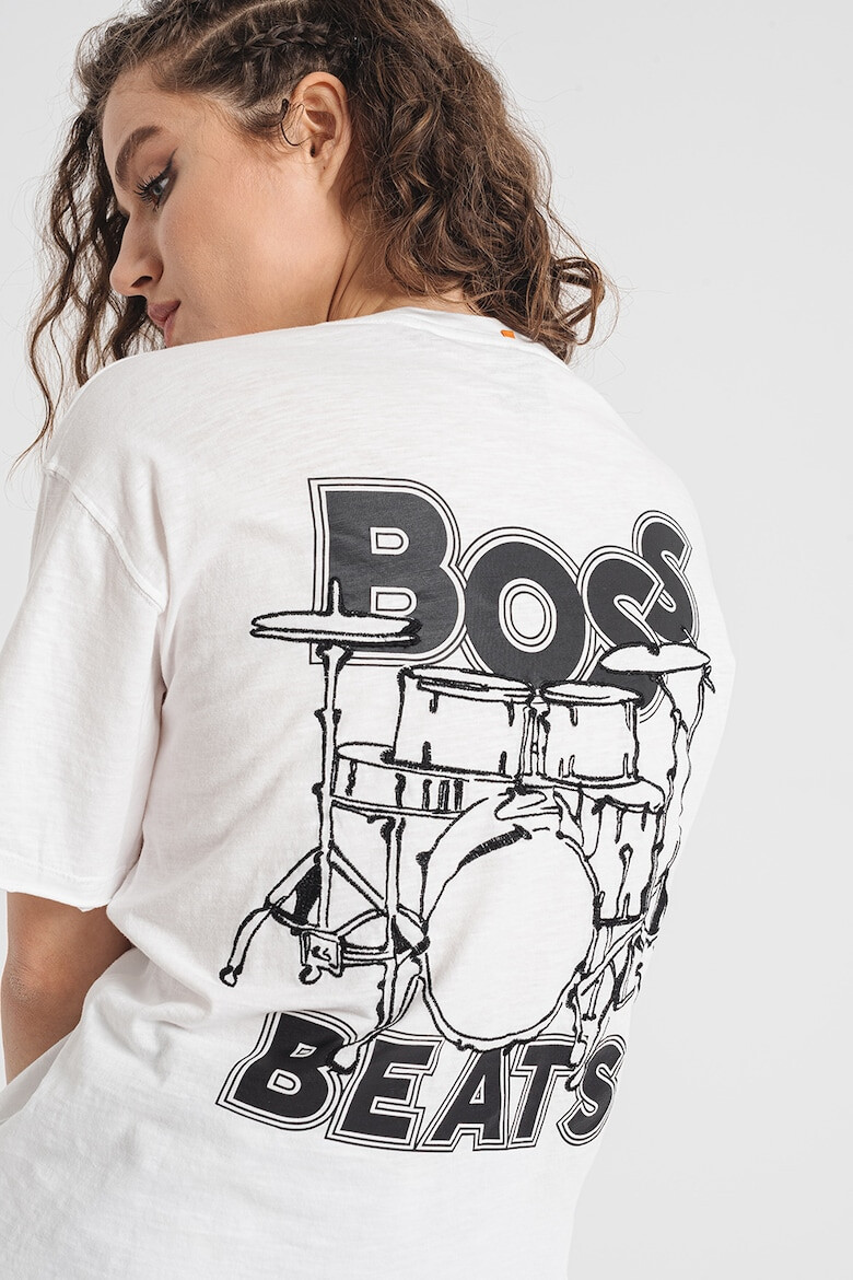 BOSS Tricou de bumbac cu imprimeu grafic - Pled.ro