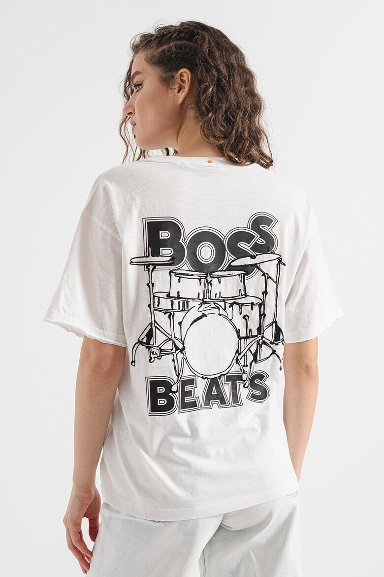 BOSS Tricou de bumbac cu imprimeu grafic - Pled.ro