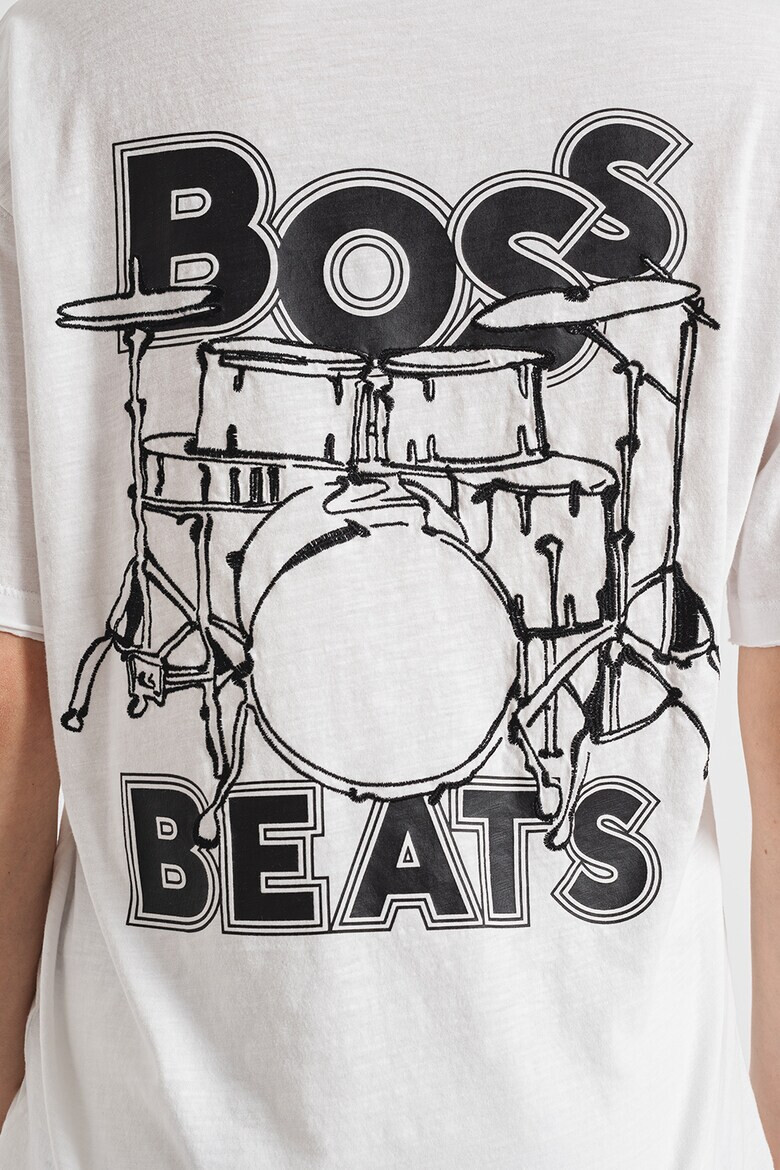 BOSS Tricou de bumbac cu imprimeu grafic - Pled.ro