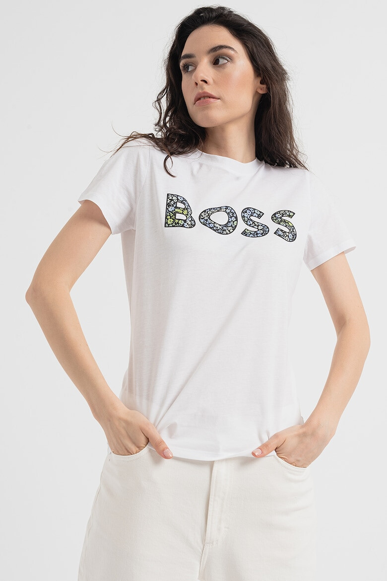 BOSS Tricou de bumbac cu imprimeu logo - Pled.ro