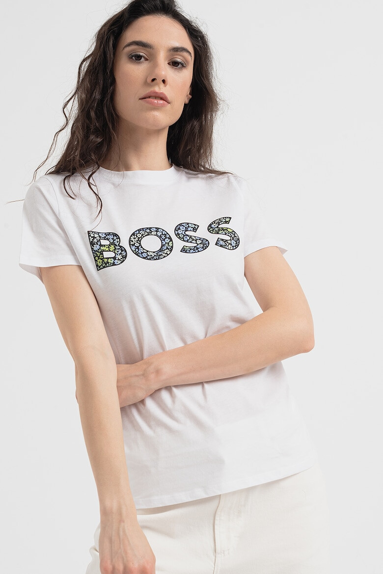 BOSS Tricou de bumbac cu imprimeu logo - Pled.ro