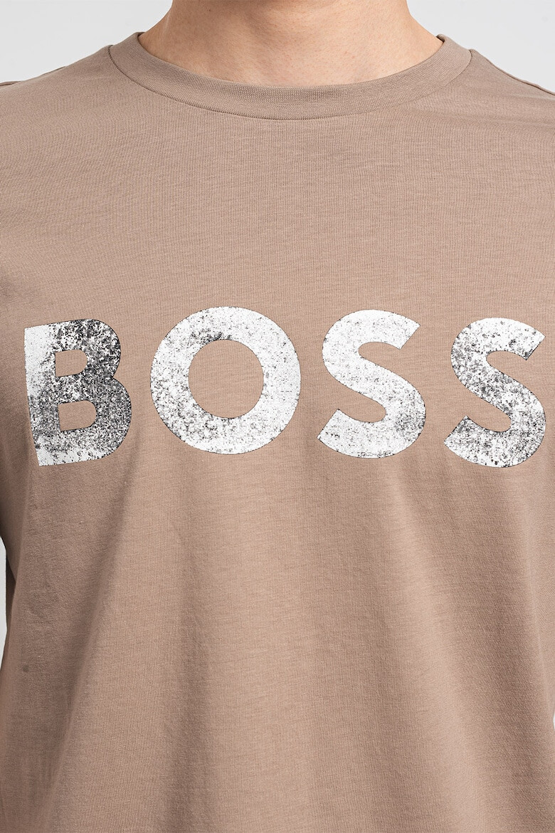 BOSS Tricou de bumbac cu imprimeu logo Ocean - Pled.ro