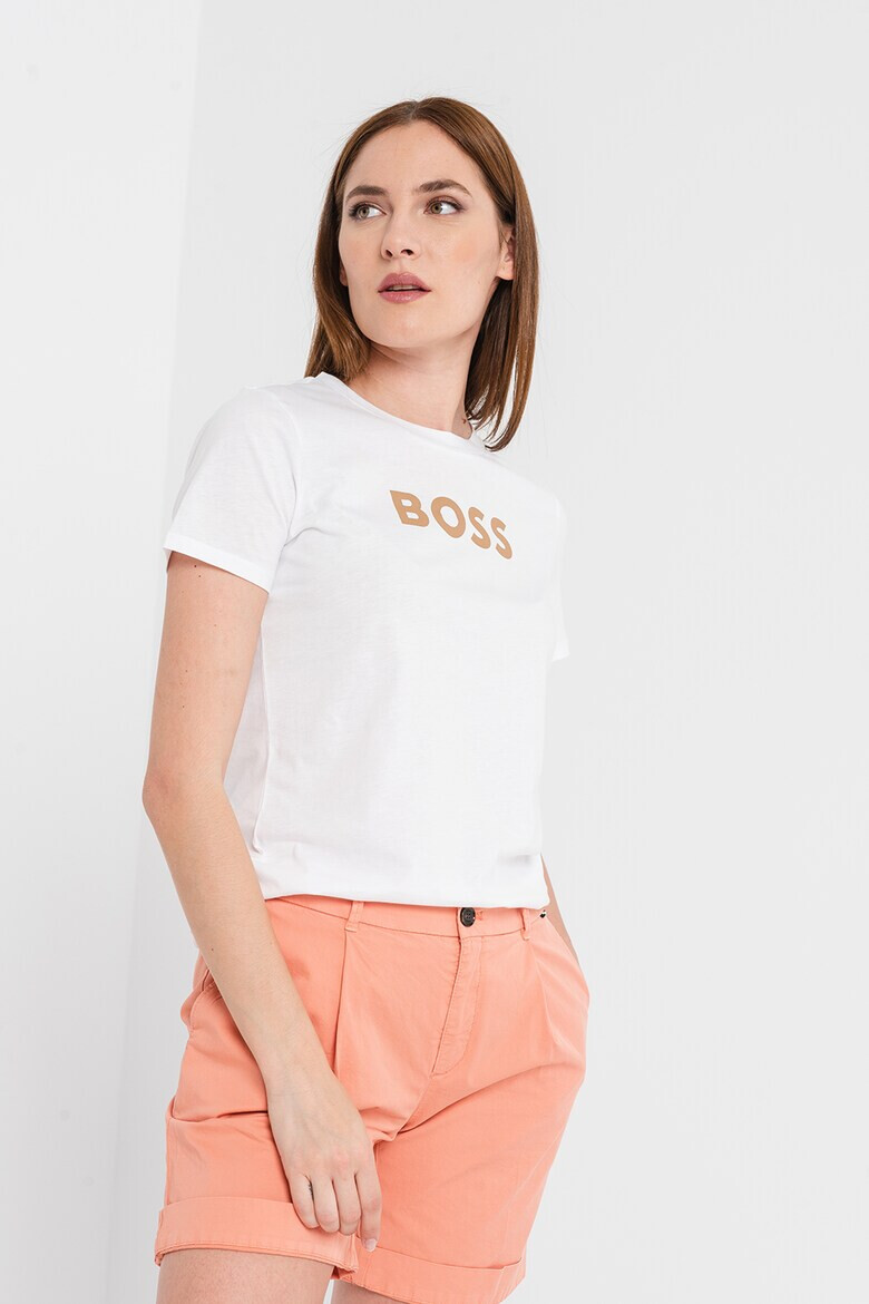 BOSS Tricou de bumbac organic cu imprimeu logo - Pled.ro