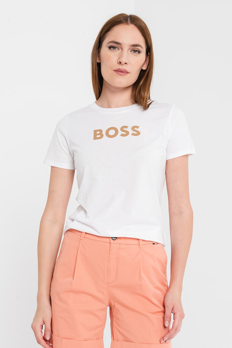 BOSS Tricou de bumbac organic cu imprimeu logo - Pled.ro