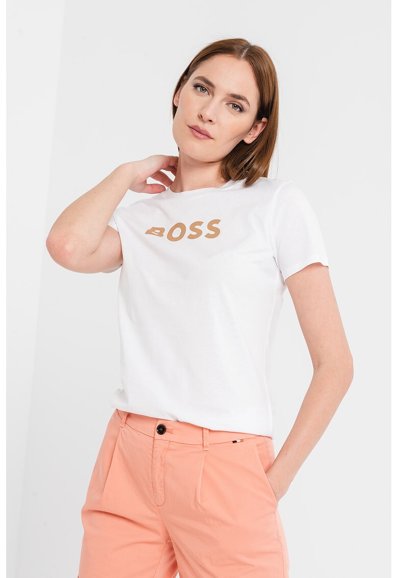 BOSS Tricou de bumbac organic cu imprimeu logo - Pled.ro