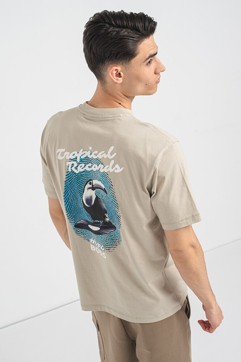 BOSS Tricou lejer cu imprimeu logo Te_Records - Pled.ro