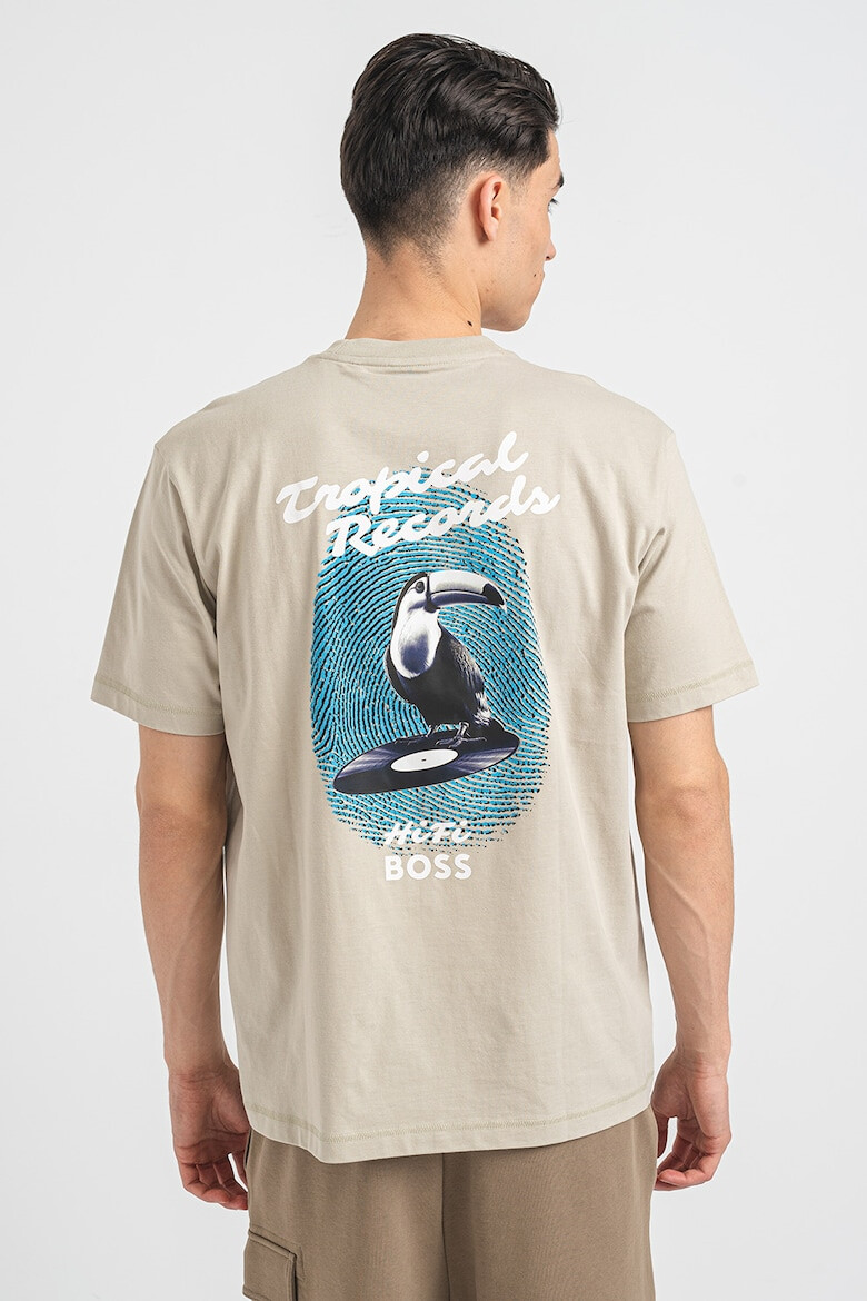 BOSS Tricou lejer cu imprimeu logo Te_Records - Pled.ro