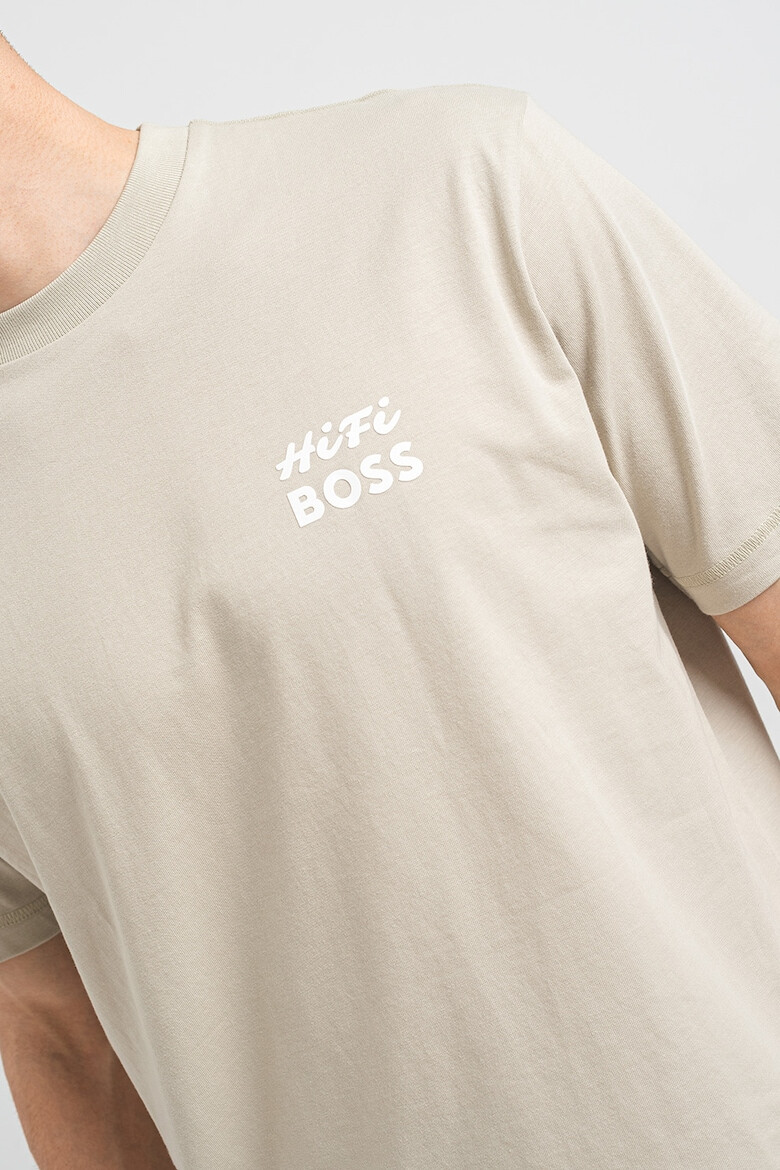 BOSS Tricou lejer cu imprimeu logo Te_Records - Pled.ro