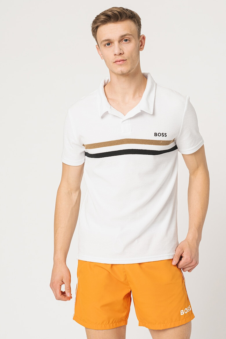 BOSS Tricou polo cu detalii contrastante - Pled.ro