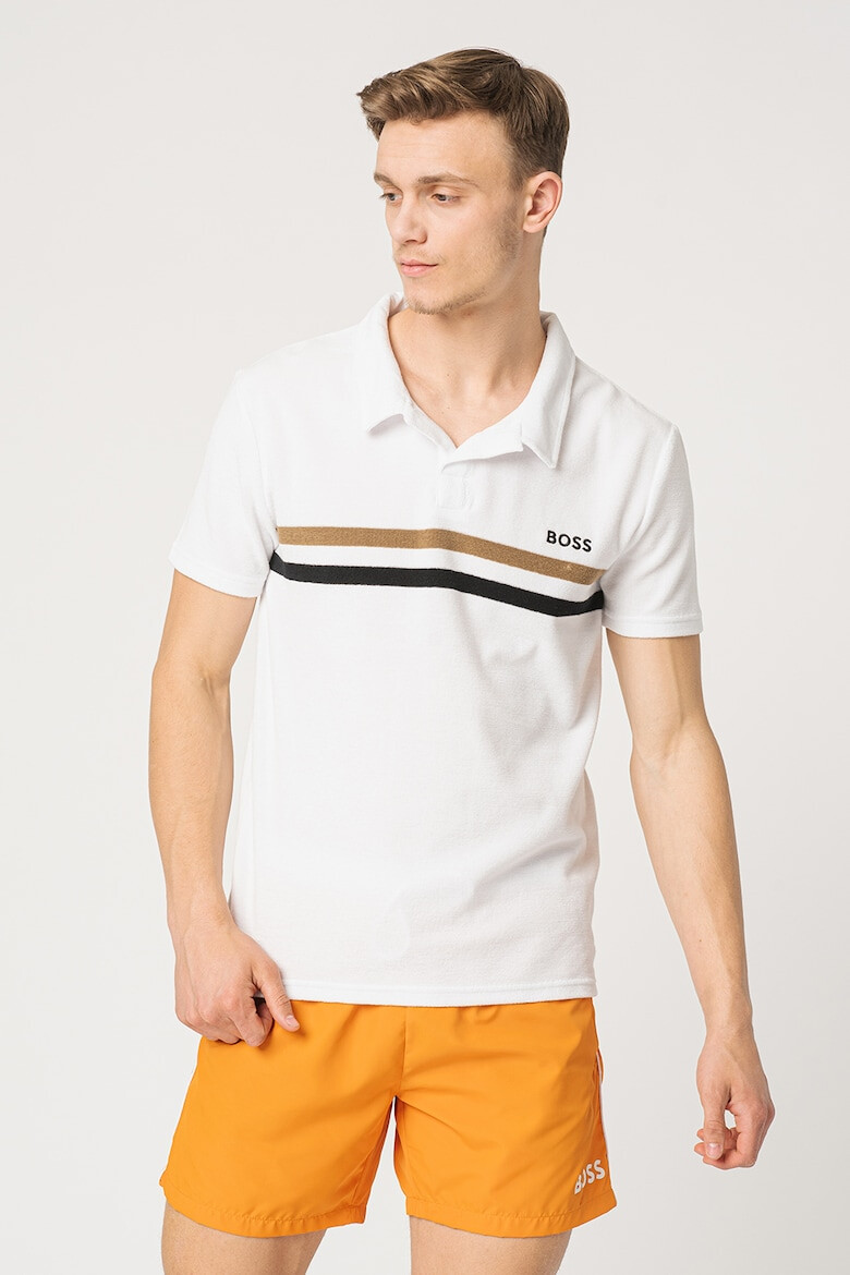 BOSS Tricou polo cu detalii contrastante - Pled.ro