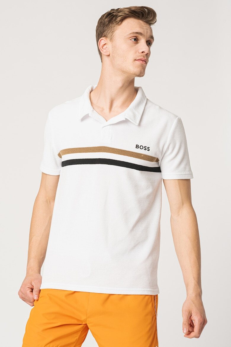 BOSS Tricou polo cu detalii contrastante - Pled.ro