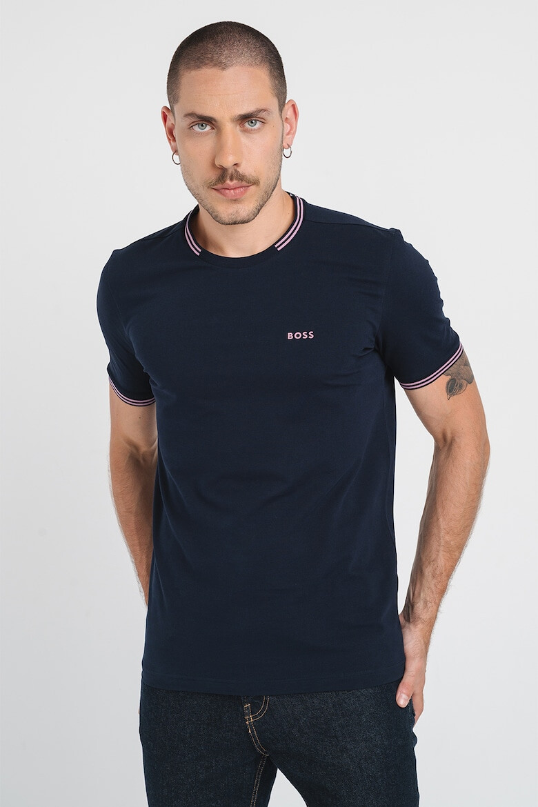 BOSS Tricou regular fit cu decolteu la baza gatului - Pled.ro