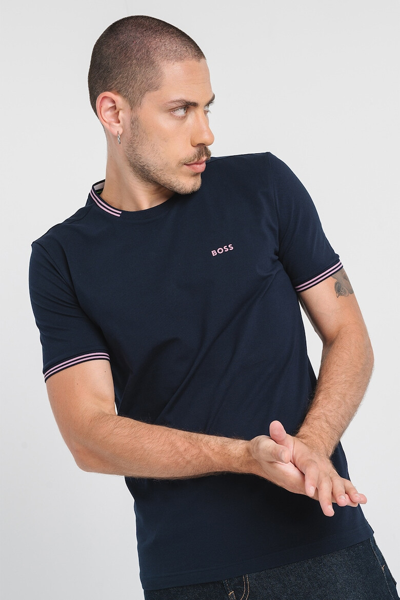 BOSS Tricou regular fit cu decolteu la baza gatului - Pled.ro