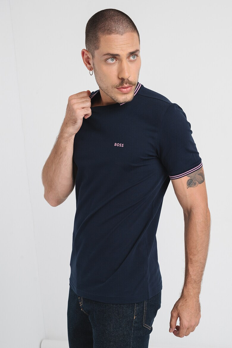 BOSS Tricou regular fit cu decolteu la baza gatului - Pled.ro