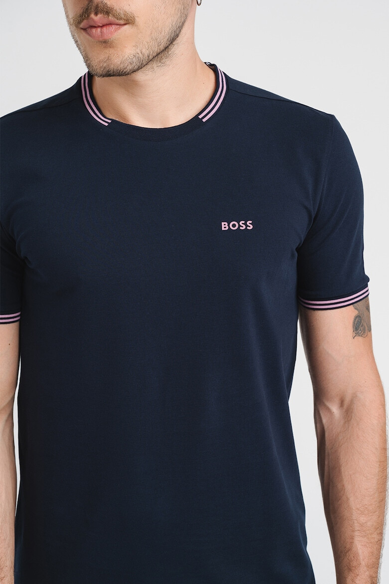 BOSS Tricou regular fit cu decolteu la baza gatului - Pled.ro