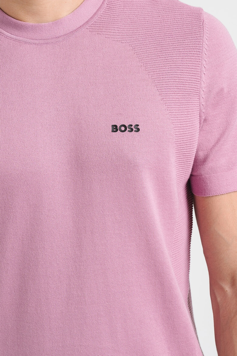 BOSS Tricou tricotat cu detaliu logo Momentum - Pled.ro