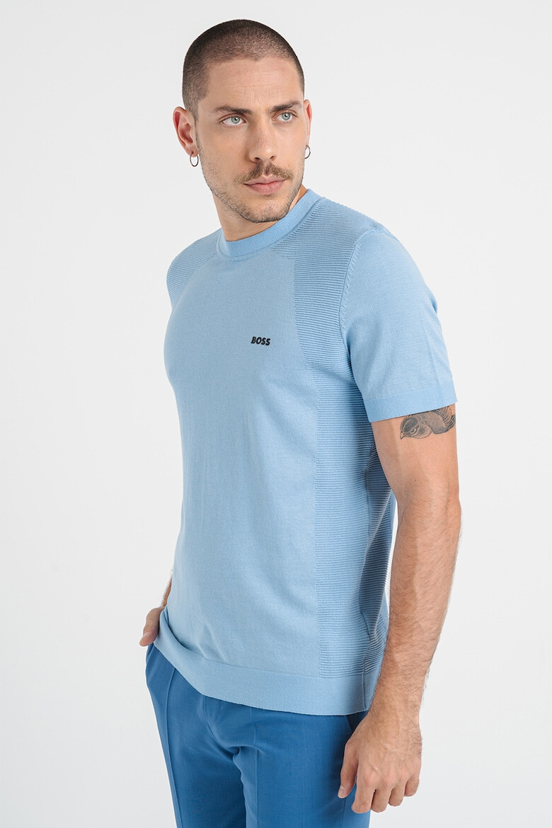 BOSS Tricou tricotat cu detaliu logo Momentum - Pled.ro