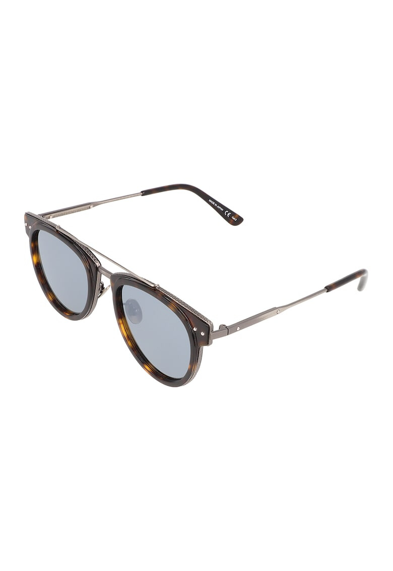 Bottega Veneta Ochelari de soare unisex clubmaster cu rama cu aspect tortoise - Pled.ro