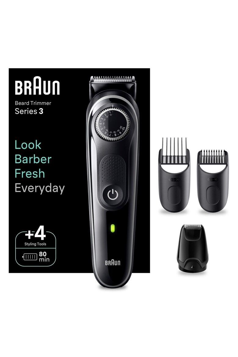 Braun Aparat de tuns barba Beard Trimmer BT3 Wet&Dry buton rotativ de precizie - Pled.ro