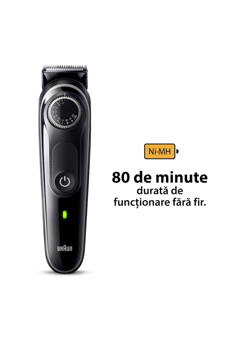 Braun Aparat de tuns barba Beard Trimmer BT3 Wet&Dry buton rotativ de precizie - Pled.ro