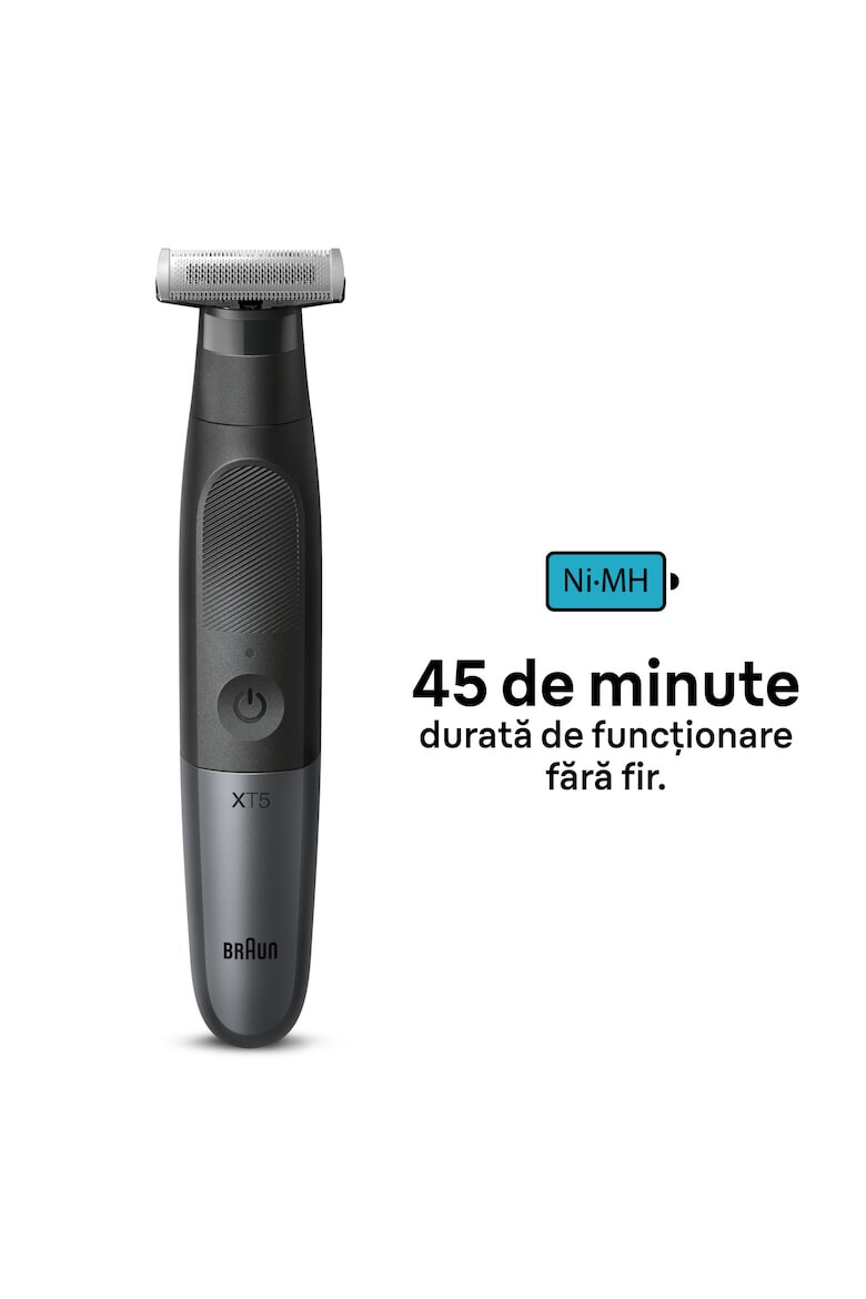 Braun Aparat hibrid de barbierit si tuns barba Series X XT5300 Wet&Dry Lama 4D 6 piepteni 1 capac de protectie autonomie 45 minute Husa Suport de incarcare Negru - Pled.ro