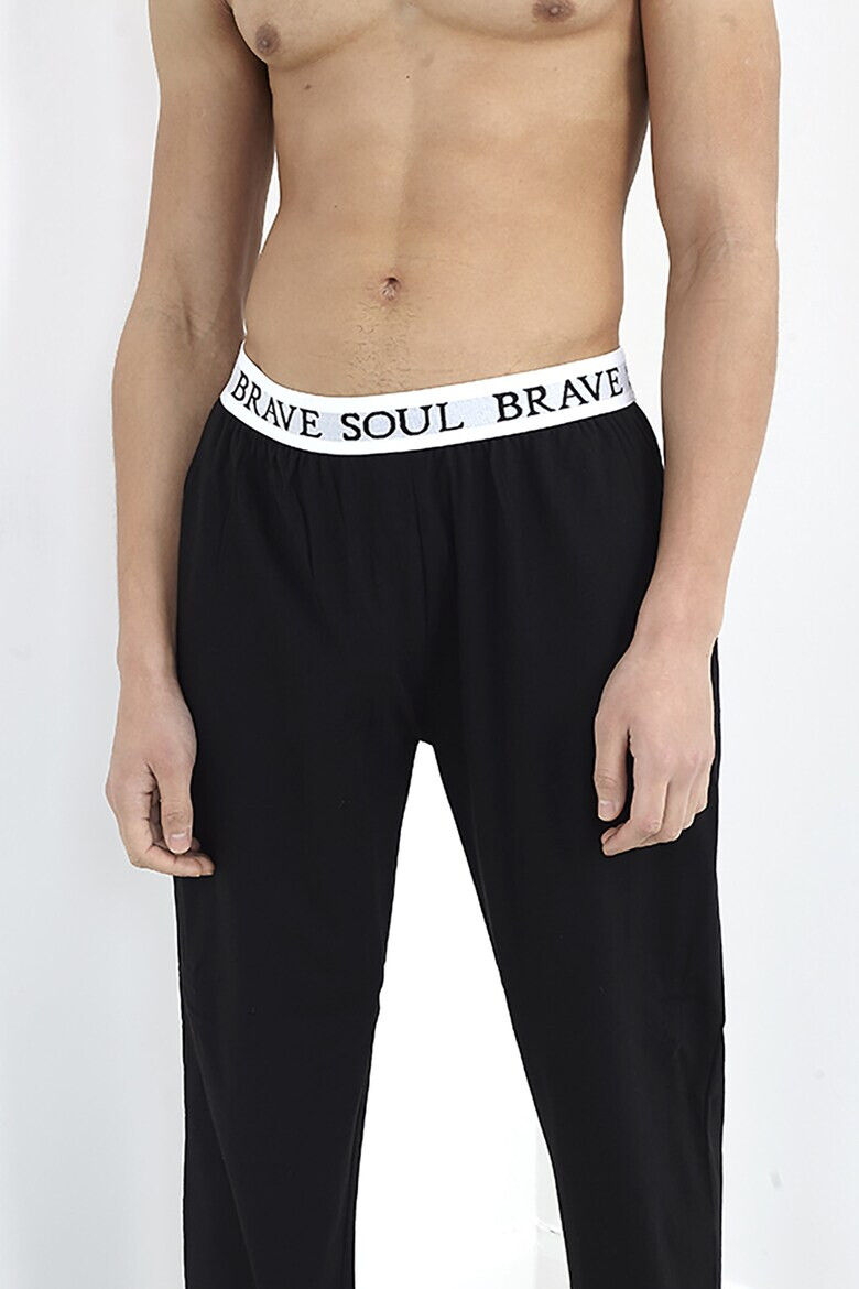 BRAVE SOUL Pantaloni de pijama cu banda logo in talie Kevin - Pled.ro