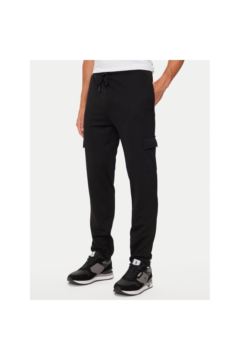 BRAVE SOUL Pantaloni sport barbati 527012 Negru Poliester - Pled.ro