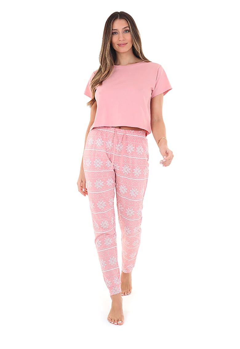 BRAVE SOUL Pijama cu pantaloni cu model geometric Alice - Pled.ro