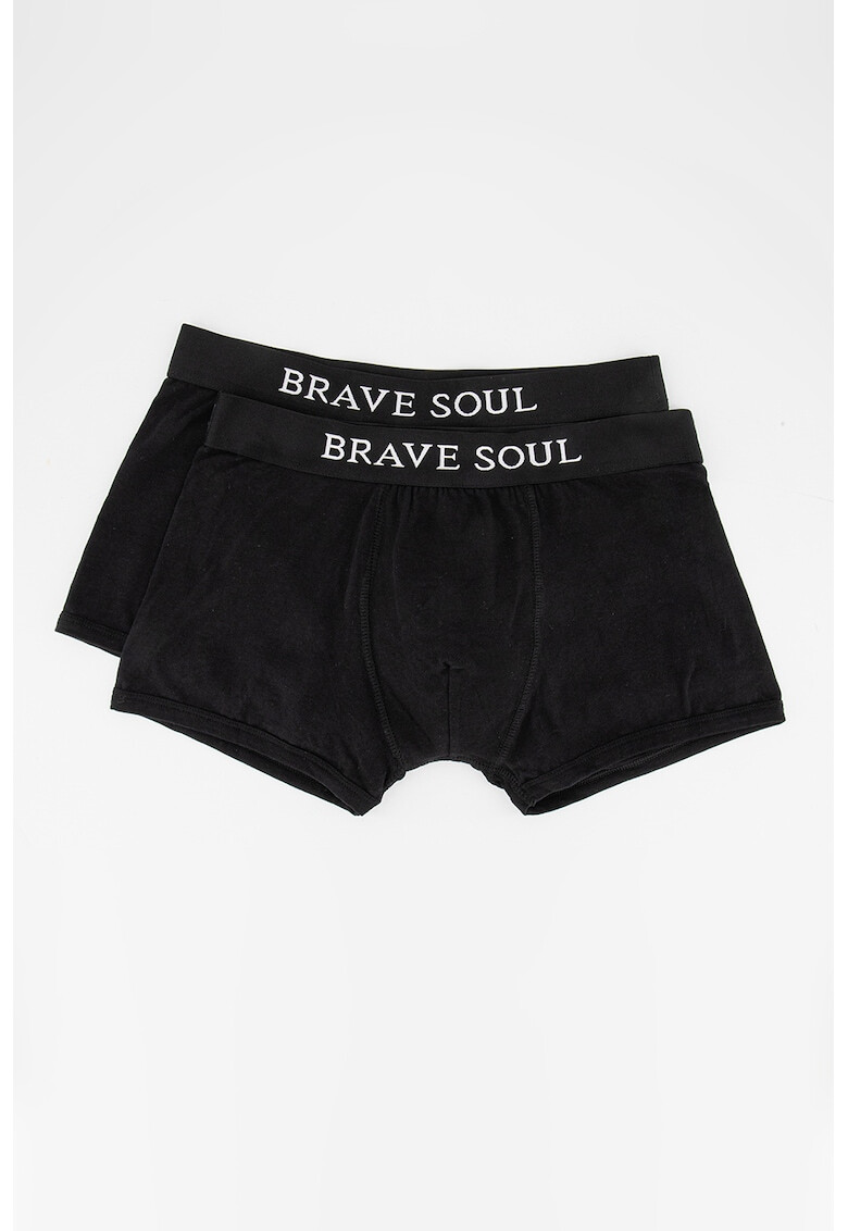 BRAVE SOUL Set de boxeri cu banda logo in talie Joshua - 2 perechi - Pled.ro