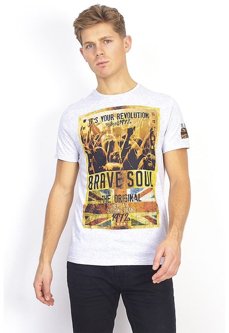 BRAVE SOUL Tricou din bumbac cu imprimeu Spiritx - Pled.ro