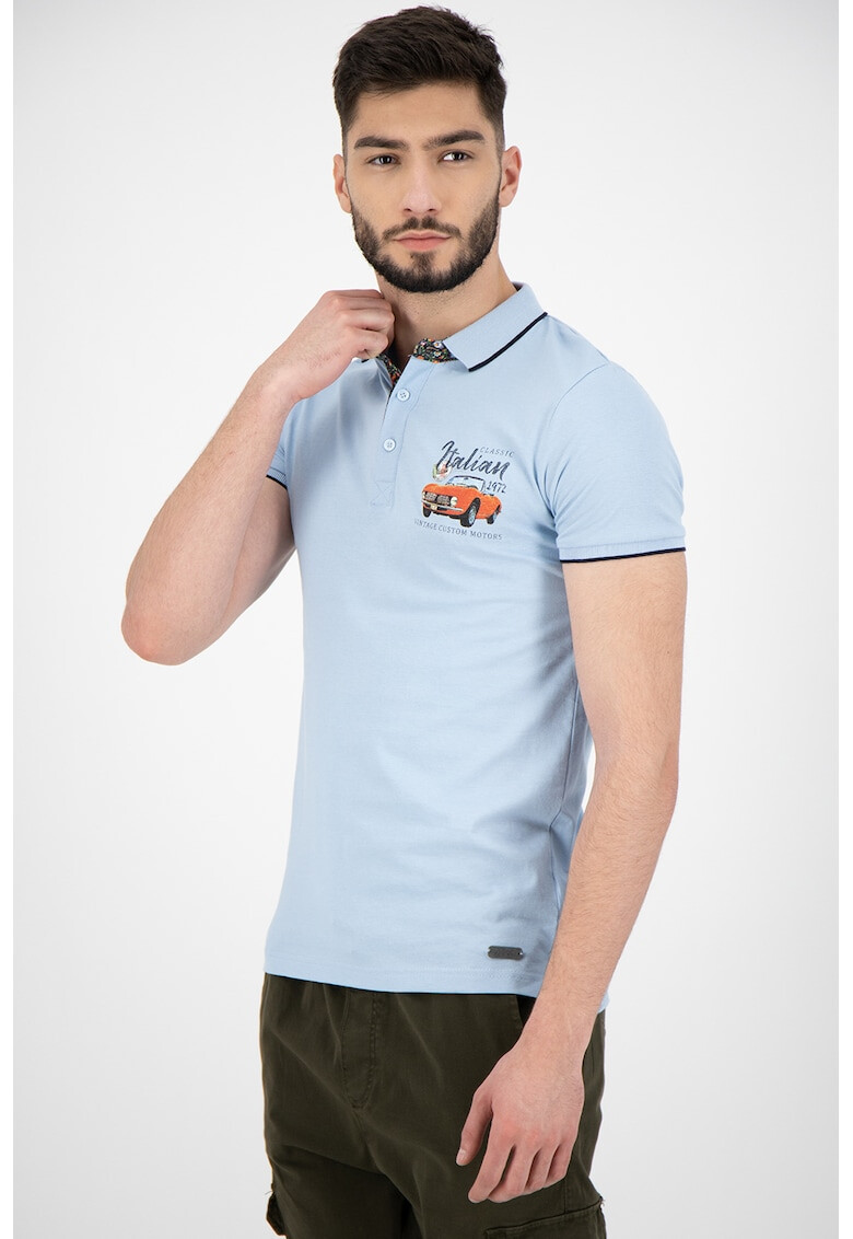 BRAVE SOUL Tricou polo cu detaliu cu imprimeu Turin - Pled.ro