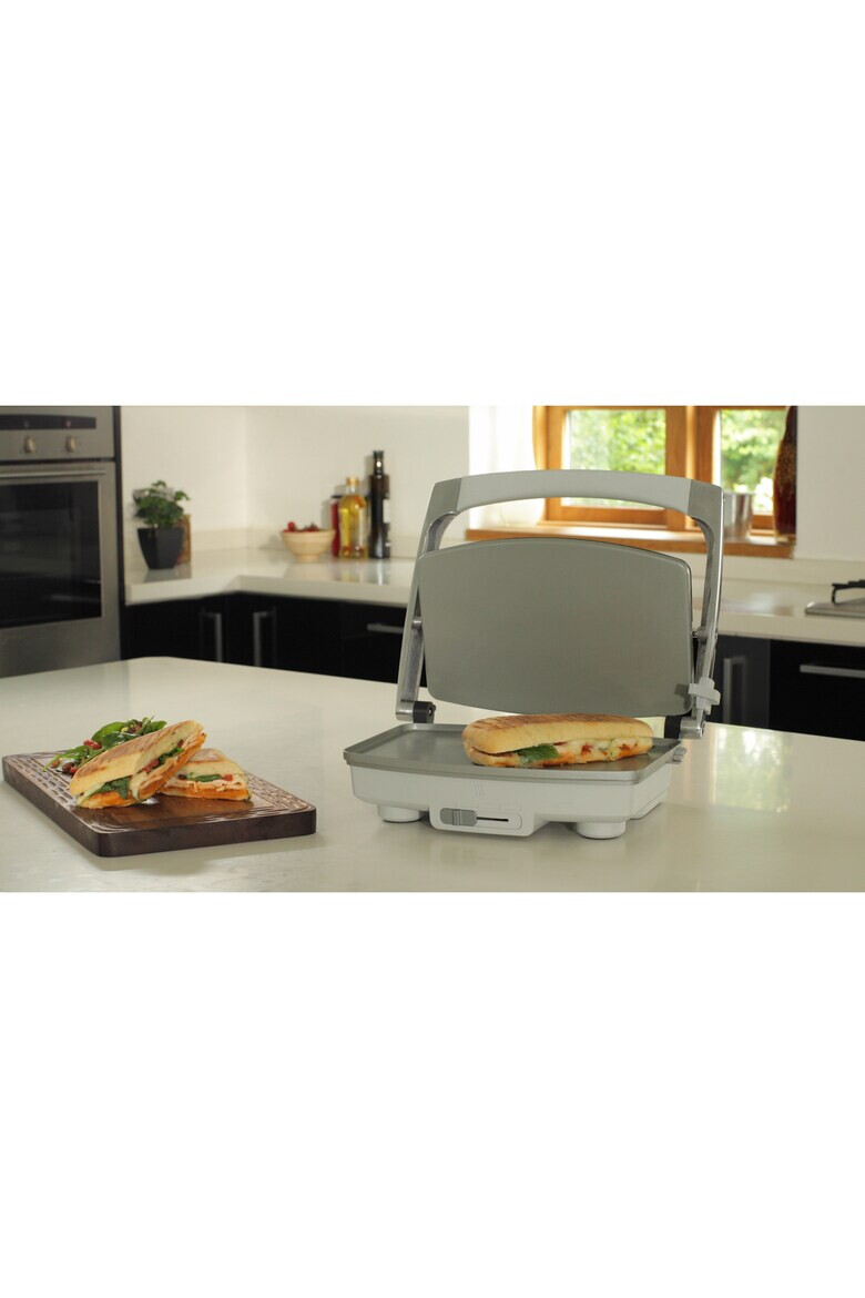 Breville Sandwich-maker Panini 1000 W DuraCeramic 2-3 sandwich-uri Argintiu - Pled.ro