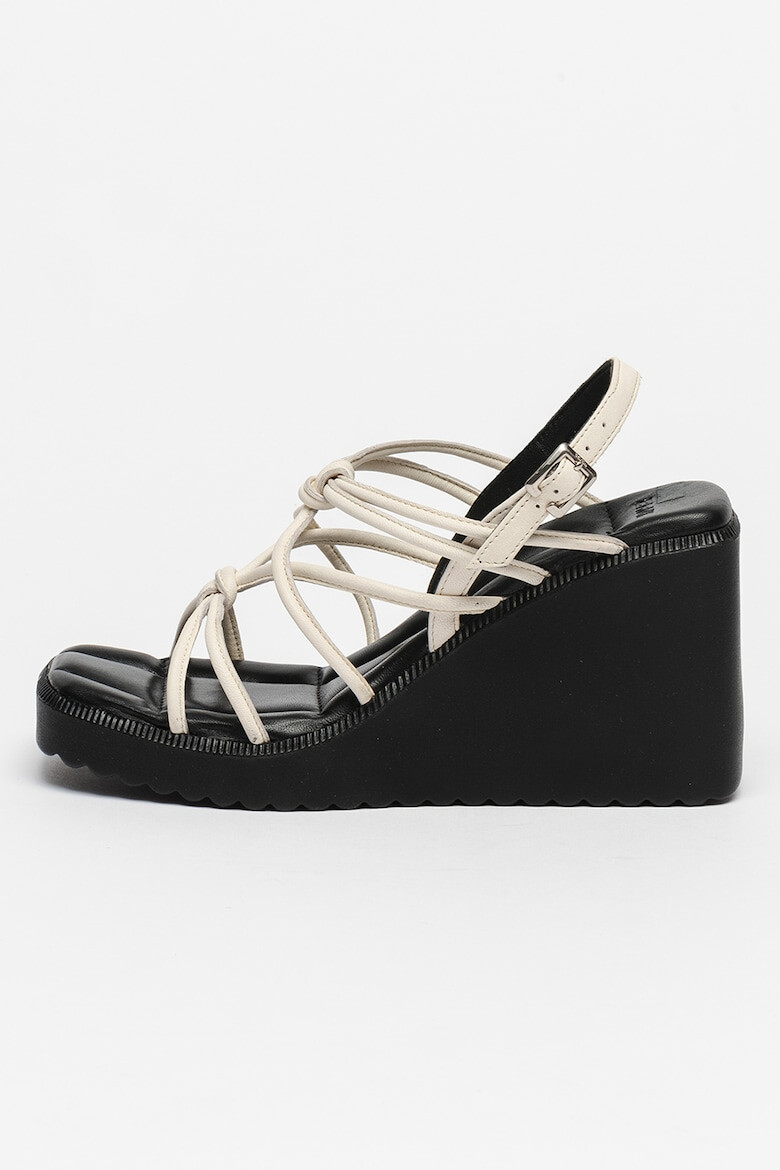 Bronx Sandale wedge de piele cu detalii nod New-Wanda - Pled.ro