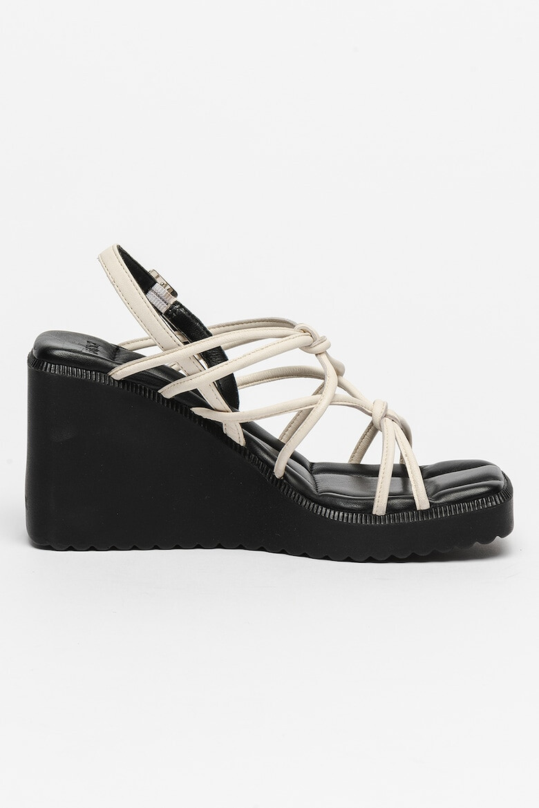 Bronx Sandale wedge de piele cu detalii nod New-Wanda - Pled.ro