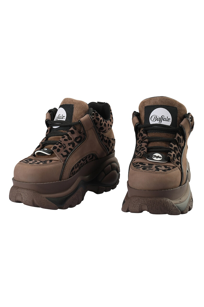 Buffalo Pantofi sport de piele cu aspect masiv - Pled.ro