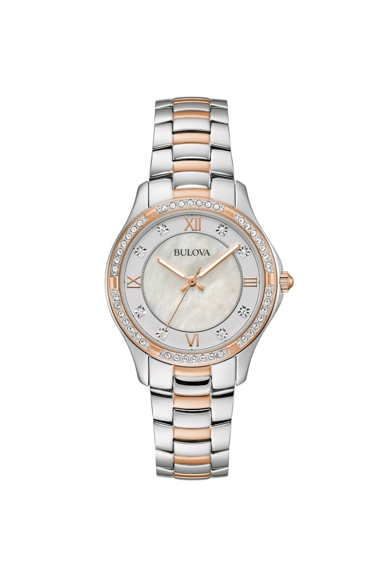 Bulova Ceas dama 98L304 Quartz Argintiu Rose gold - Pled.ro