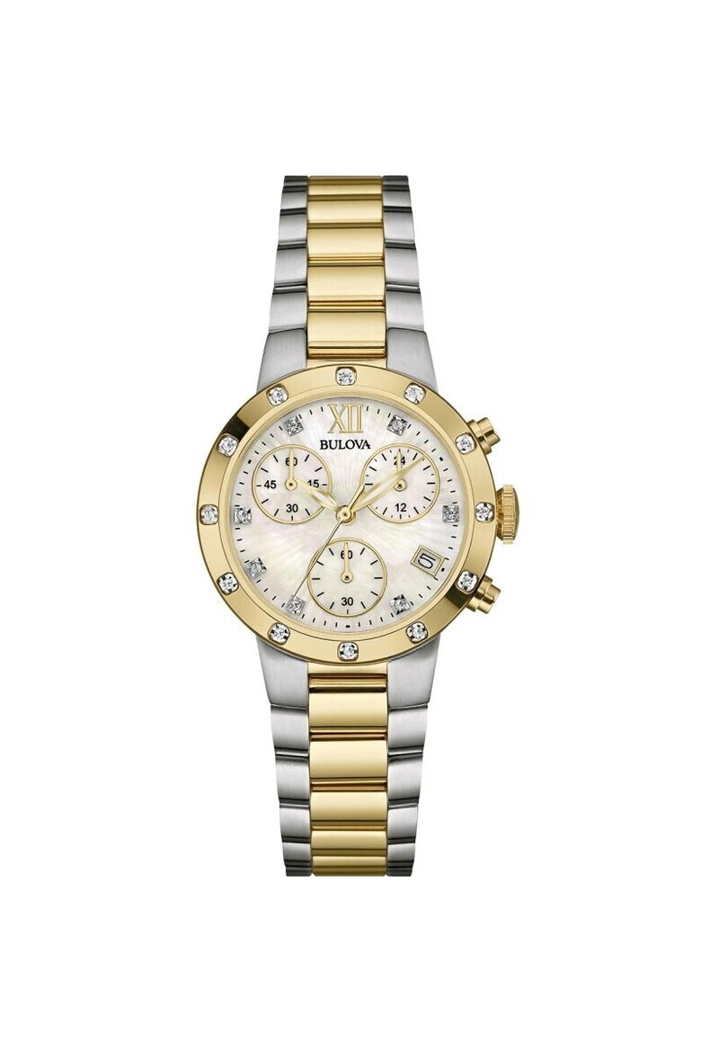 Bulova Ceas dama 98R209 Quartz Argintiu Auriu - Pled.ro