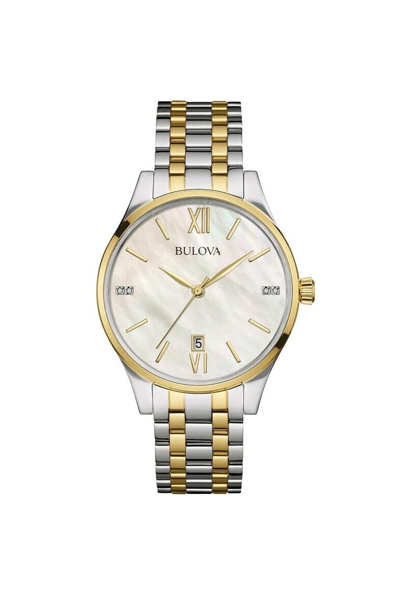 Bulova Ceas dama 98S149 Quartz Argintiu Auriu - Pled.ro