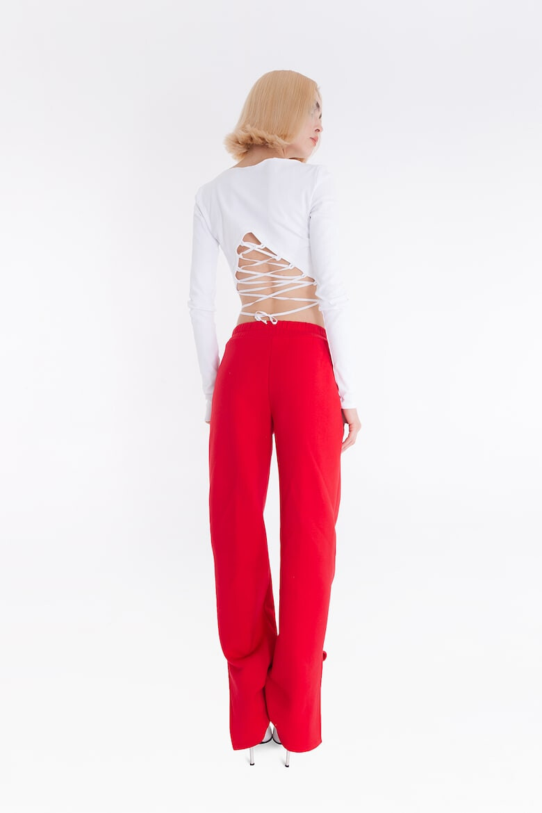 Cactus the Brand Bluza crop cu detaliu cu siret - Pled.ro