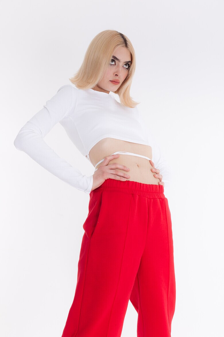 Cactus the Brand Bluza crop cu detaliu cu siret - Pled.ro