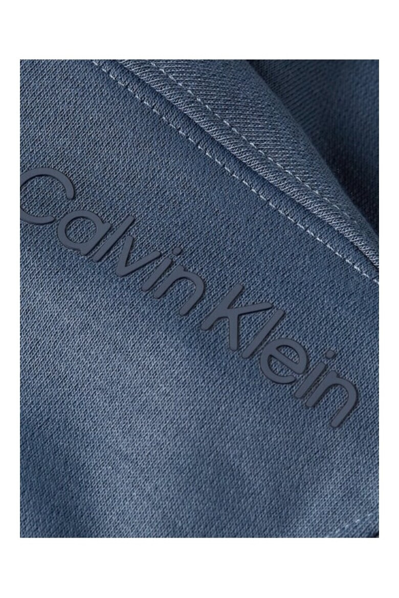 CALVIN KLEIN Bluza barbati cu decolteu la baza gatului Albastru prafuit - Pled.ro