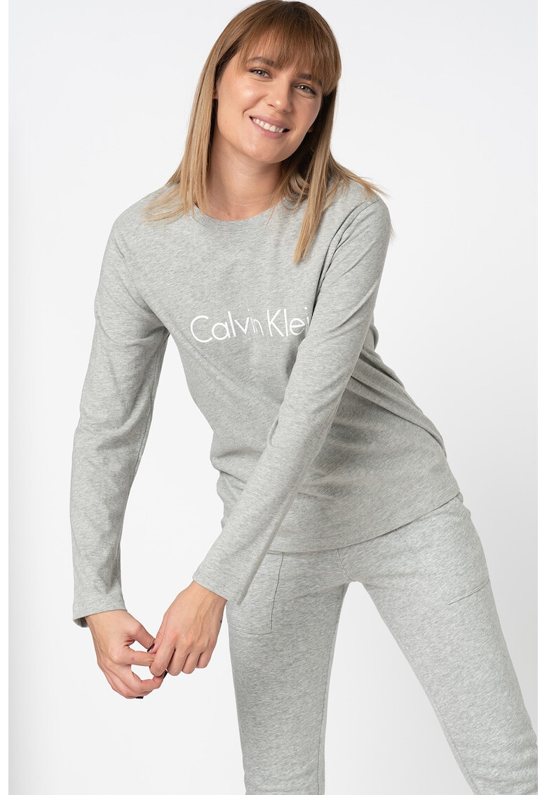 CALVIN KLEIN Bluza de casa cu imprimeu logo - Pled.ro