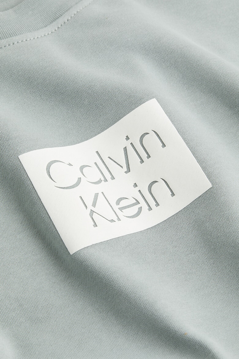 CALVIN KLEIN Bluza de trening cu decolteu la baza gatului si imprimeu logo - Pled.ro