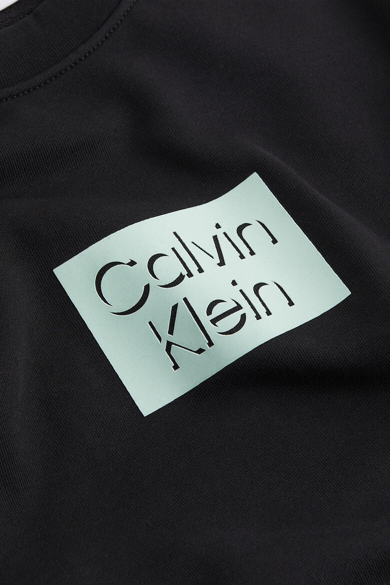 CALVIN KLEIN Bluza de trening cu decolteu la baza gatului si imprimeu logo - Pled.ro