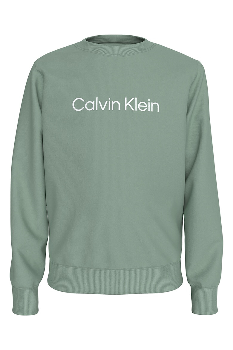 CALVIN KLEIN Bluza de trening cu decolteu la baza gatului si imprimeu logo - Pled.ro