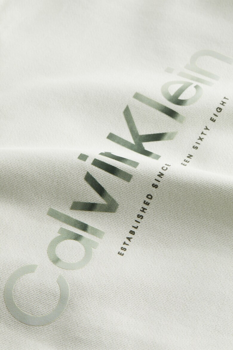 CALVIN KLEIN Bluza de trening din bumbac organic cu decolteu la baza gatului - Pled.ro