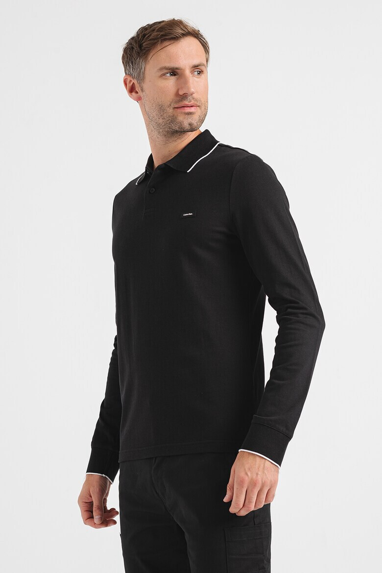 CALVIN KLEIN Bluza polo slim fit din material pique - Pled.ro