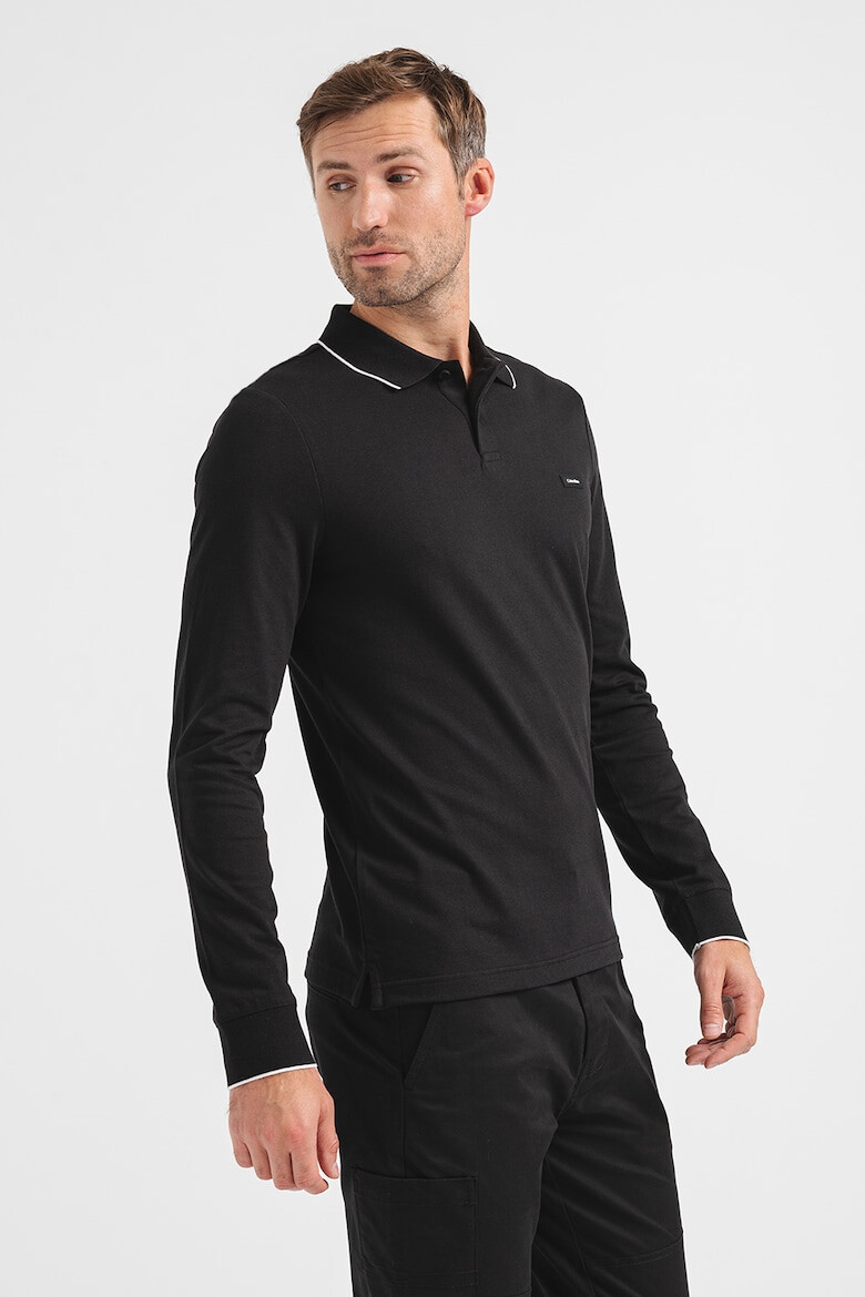 CALVIN KLEIN Bluza polo slim fit din material pique - Pled.ro