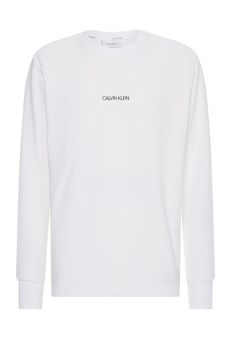 CALVIN KLEIN Bluza sport din amestec de bumbac organic cu aspect texturat - Pled.ro