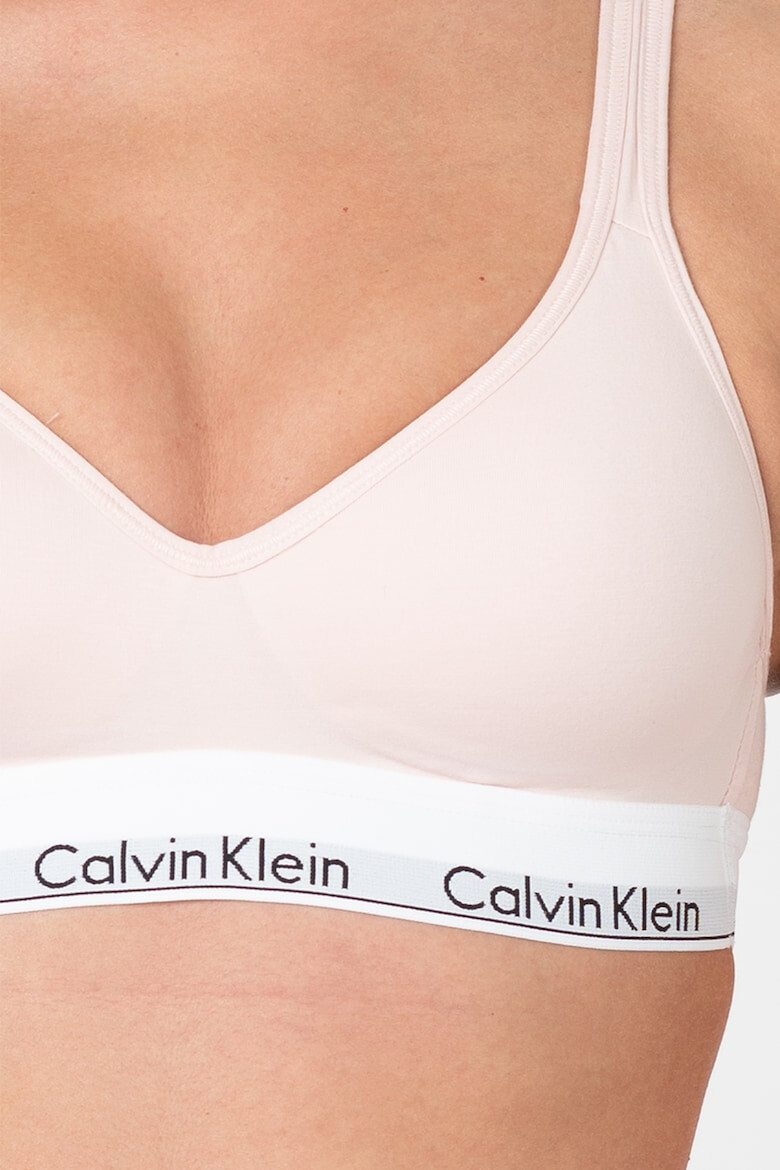 CALVIN KLEIN Bustiera cu decolteu in V si bretele cu model incrucisat - Pled.ro